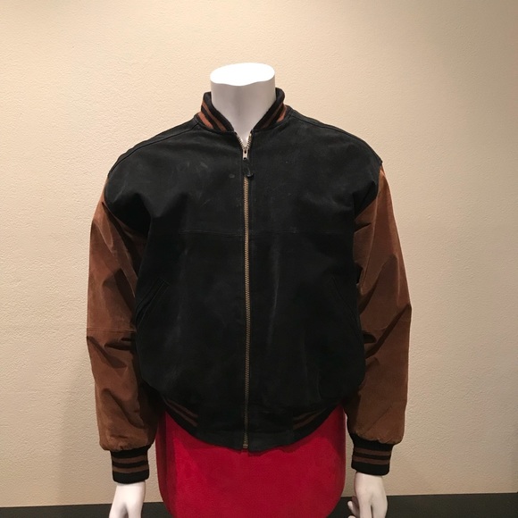 suede letterman jacket